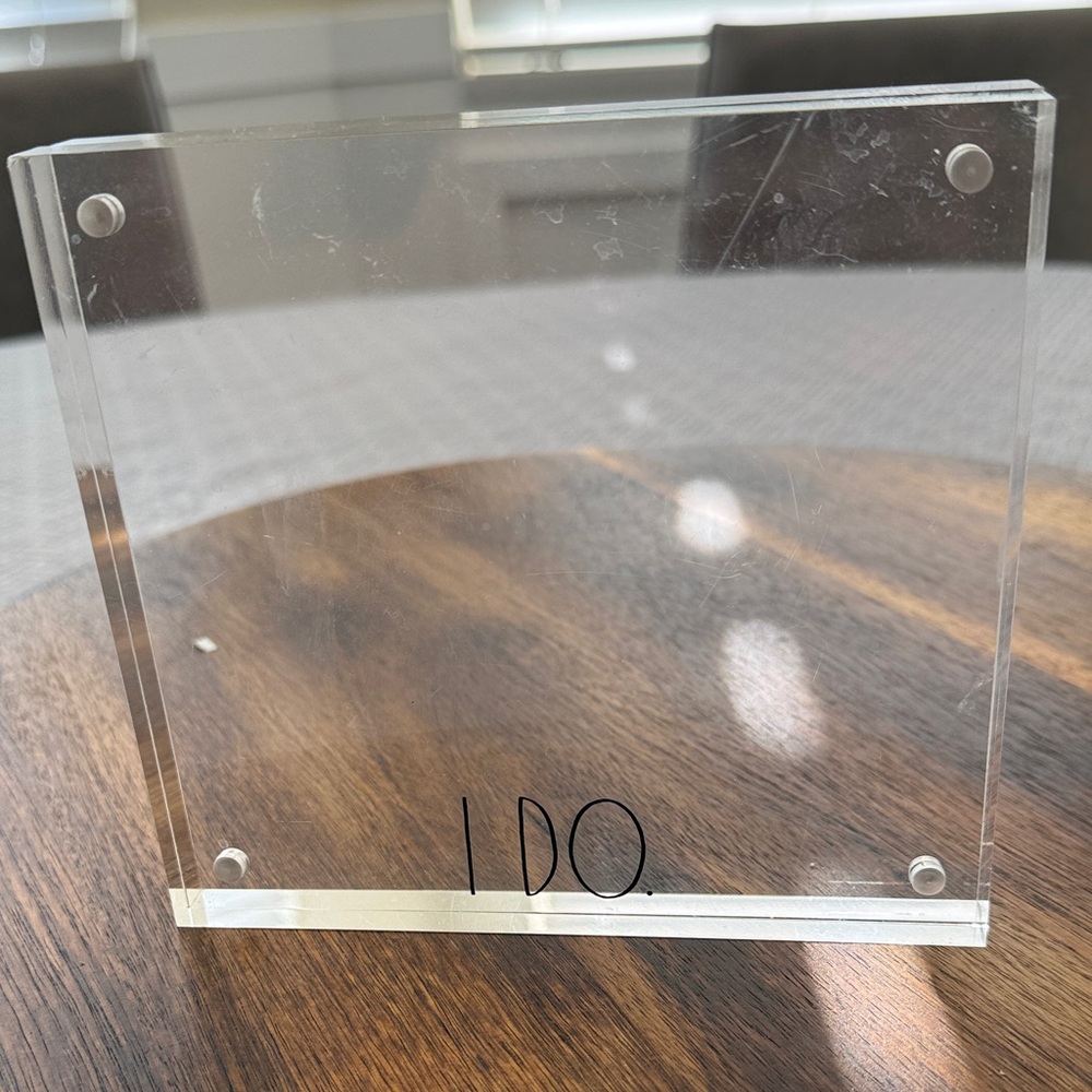 Rae Dunn Clear Acrylic 'I Do' Picture Frame